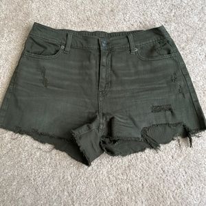 Aerie Olive Jean Shorts
